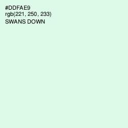 #DDFAE9 - Swans Down Color Image